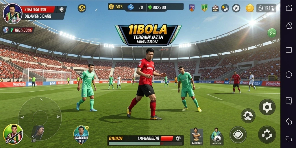 Tampilan gameplay <strong>11BOLA</strong> yang penuh strategi dan aksi.