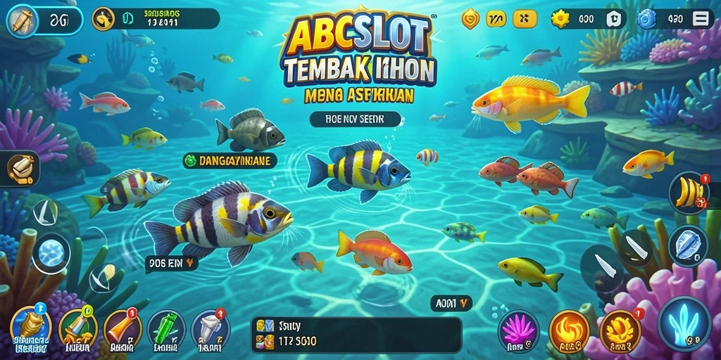 Tangkapan layar gameplay ABCSLOT menampilkan aksi tembak ikan yang seru.