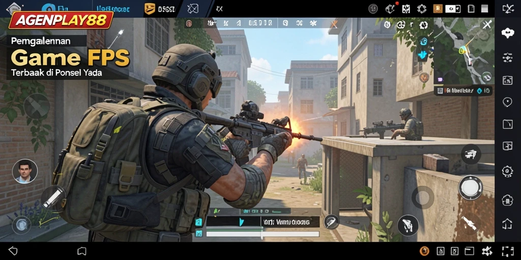 Screenshot AGENPLAY88 menampilkan aksi seru di lapangan pertempuran FPS.