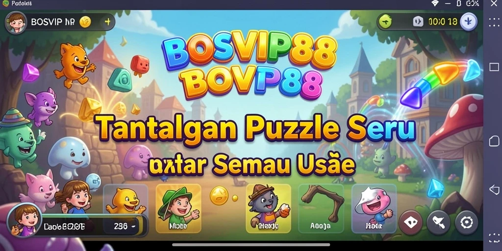 Tampilan gameplay puzzle yang menarik di BOSVIP88.