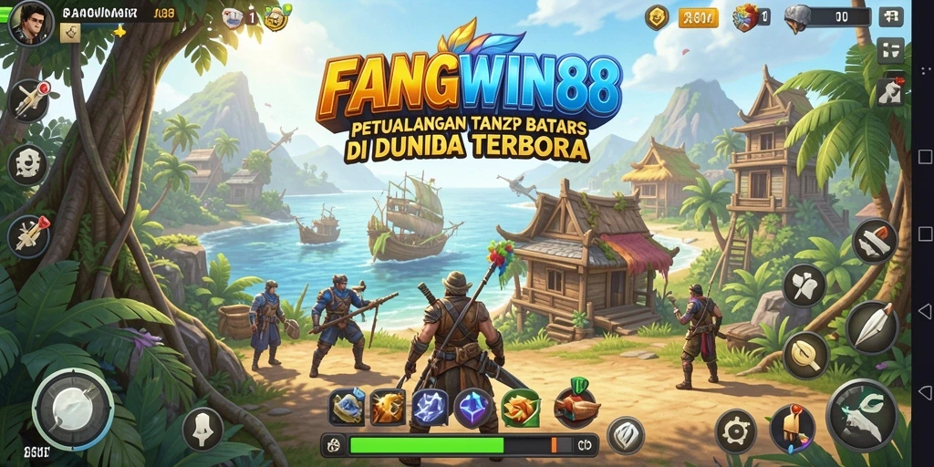 Screenshot gameplay FANGWIN88 menampilkan petualangan seru di dunia terbuka.