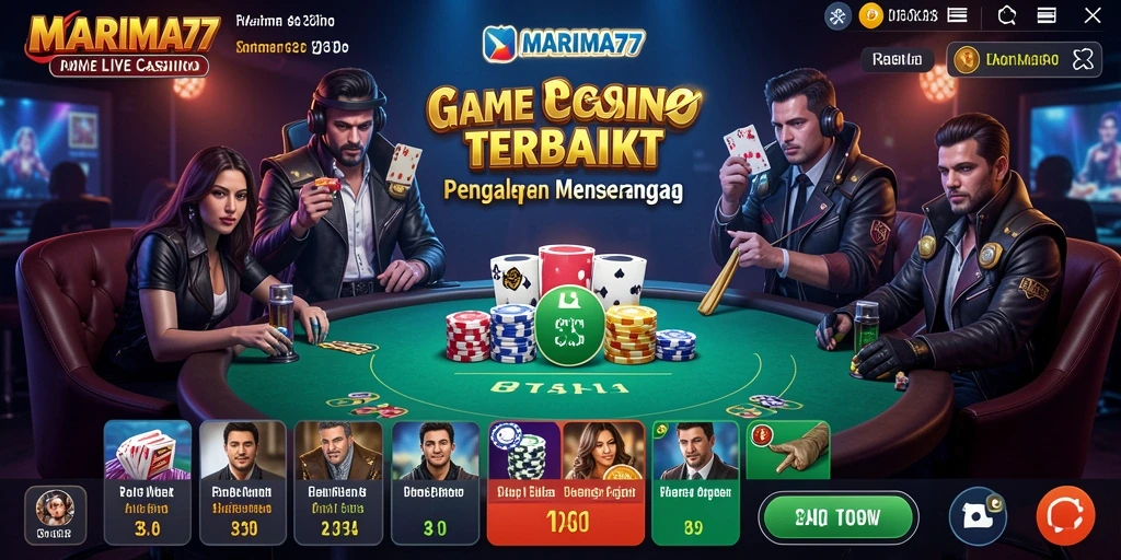 Tampilan gameplay MARIMA77 yang mendebarkan dan interaktif.