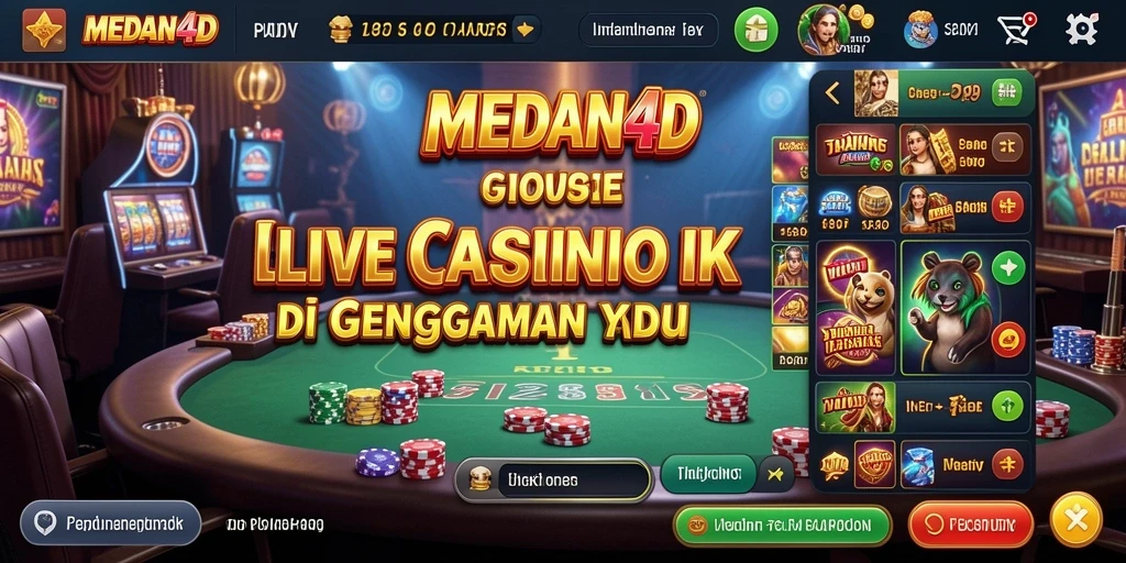 Tangkapan layar gameplay Live Casino yang mendebarkan.