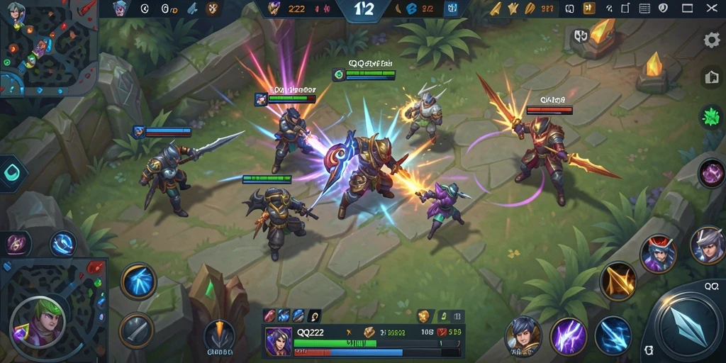 Tampilan luar biasa dari gameplay MOBA di QQ222.