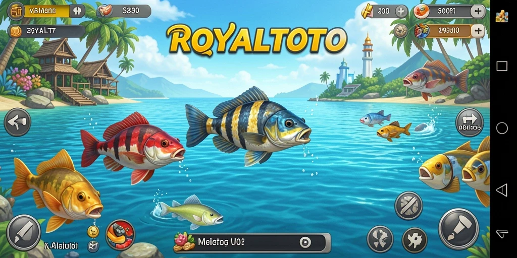 Tampilan gameplay ROYALTOTO yang menampilkan pengalaman memancing seru.