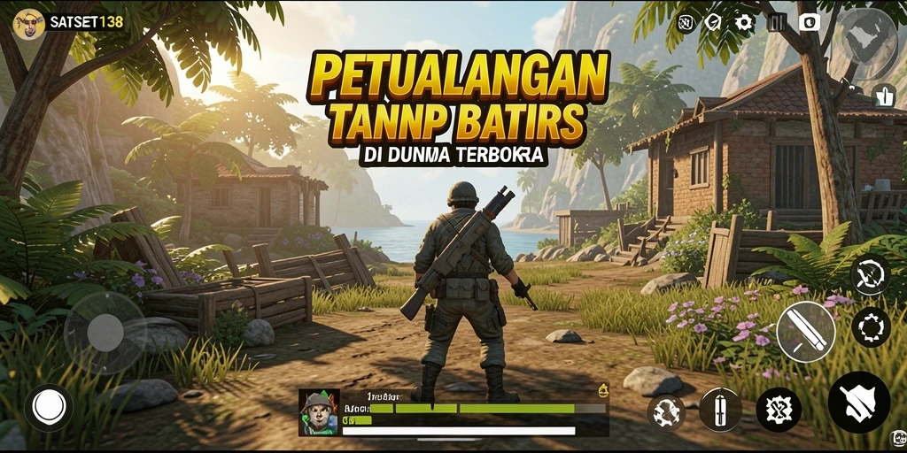 Screenshot SATSET138 menunjukkan petualangan mendebarkan di dunia terbuka.